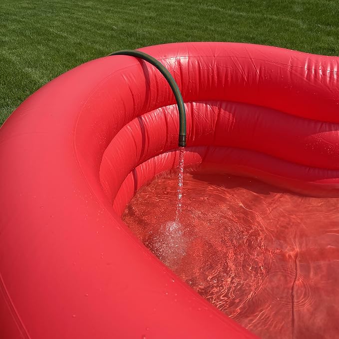 Ban.do Novelty Shaped Inflatable Swimming Pool, Red Heart | Large 70" x 63" x 24" Blow Up with 4 Air Valves and Drainage Hole, Cute Shape Pool Fits 2-3 Adults