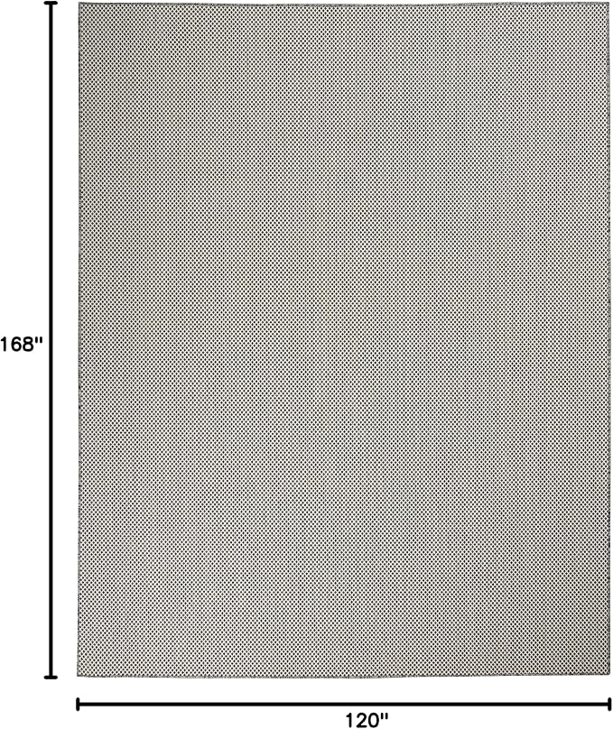 Nourison Home Courtyard Ivory Charcoal 10' x 14' Area Rug - Easy Clean, Non Shedding, Bed Room, Living Room, Dining Room, Kitchen (10' x 14')