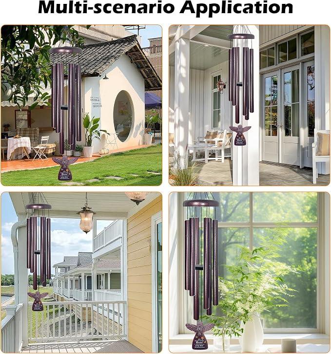 50th Birthday Gifts for Women - 32" Angel Aluminum Wind Chimes for Outside with Harmony Tone, Memorable 50th Birthday Gift for Mom, Unique Wind Chimes for Garden, Patios and Backyard Decor