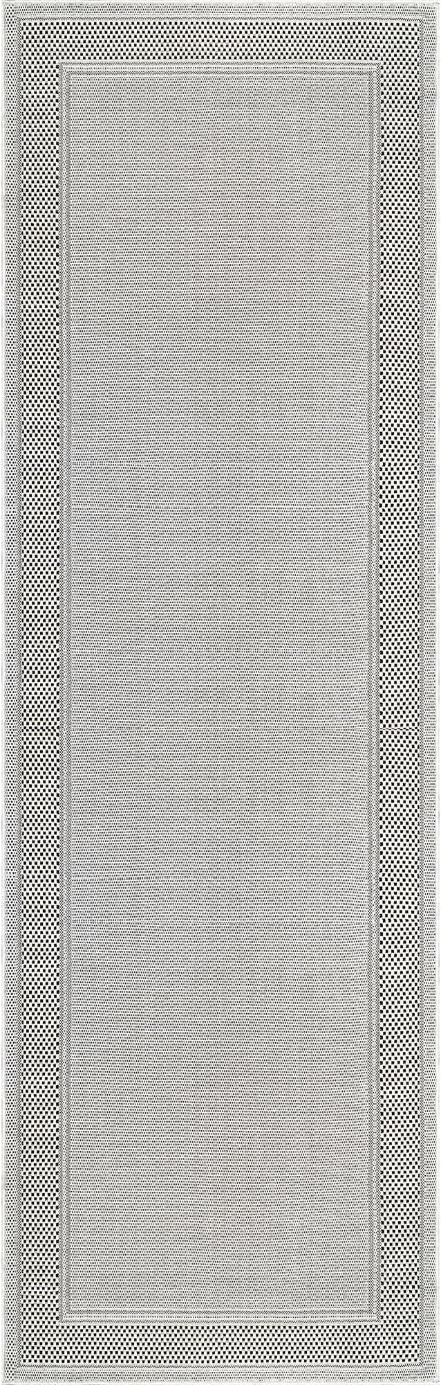 CAMILSON Easy Jute Rug 2x7, Indoor and Outdoor Off-White Runner Rug for Kitchen, Hallway and Entryway, Bordered Boho Woven Design, Easy-Cleaning, Washable Outside Carpet (2 x 7)