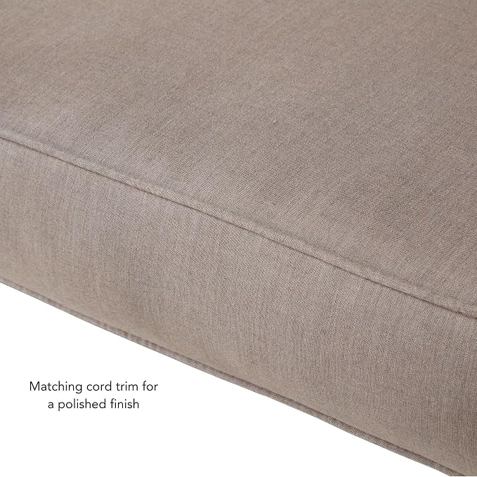Outdoor 2-Piece Sunbrella Premium Deep Seat Cushion Set, Cast Ash