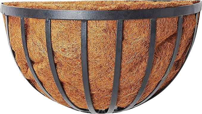 Arcadia Garden Products 1527 Half Round Circle Wall Mounted Planters with Coco Liner 16"
