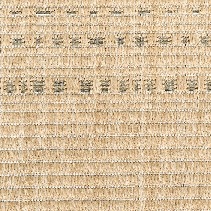Nourison Home Tulum Taupe 2' x 6' Area Rug - Easy Clean, Non Shedding, Bed Room, Living Room, Dining Room, Kitchen (6' Runner)