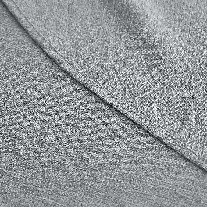 Decorelia Linen Texture Round Tablecloths 60 Inch, Decorative Waterproof Farmhouse Table Cloth Anti-Scratch Soft Cover for Holiday, Banquet,Dining& Kitchen Table (60 Inch,Round (2-4 Seats), Cool Grey)