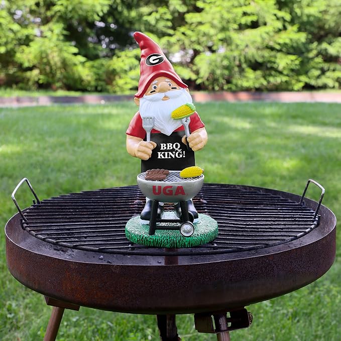 FOCO NCAA Unisex-Adult NCAA College Team Logo Grill Garden Statue Outdoor Gnome 10"