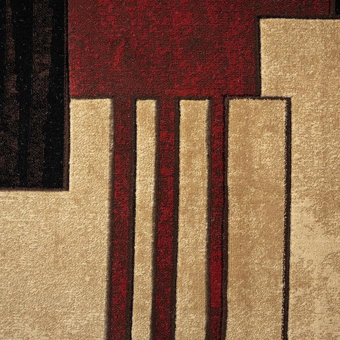 Home Dynamix Tribeca Mason Contemporary Geometric Area Rug, Brown/Red, 7'10"x10'6"