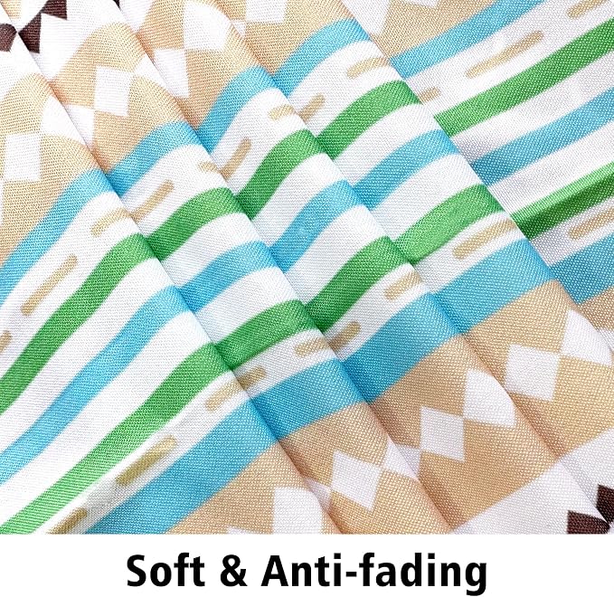 Outdoor Tablecloth with Umbrella Hole and Zipper, Rectangle Patio Table Covers for Spring/Summer, Machine Washable Outdoor Picnic Table Cloth (Stripes, 60" × 84" Rectangular)