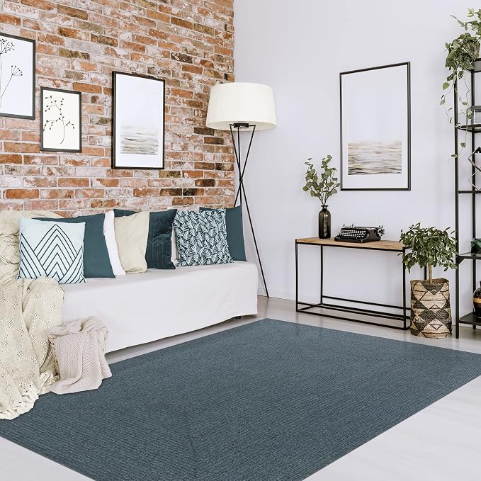 Superior Indoor/ Outdoor Large Area Rug, Reversible Braided Home Floor Decor for Living Room, Kitchen, Entryway, Patio, Front Porch, Deck, Modern, Boho, Farmhouse Style, 5' x 8', Lagoon Breeze