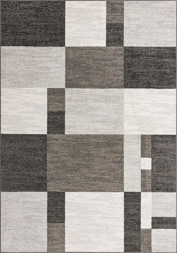 Unique Loom Autumn Collection Area Rug - Providence (7' 1" x 10' Rectangle, Gray/ Ivory)