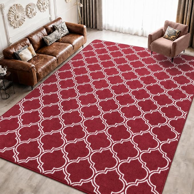 Keeko 6x9 Area Rugs for Living Room,Soft Washable Memory Foam Bedroom Rug | Indoor Throw Rug Low Pile Minimalist Non Slip Carpet for Kids Nursery Classroom Dorm Room Home Decor