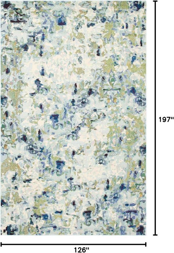 Unique Loom Chromatic Collection Area Rug - Champagne (10' 6" x 16' 5" Rectangle, Light Blue/ Blue)
