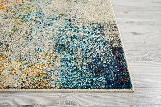 Nourison Home Celestial Sealife 2' x 6' Area Rug - Easy Clean, Non Shedding, Bed Room, Living Room, Dining Room, Kitchen (6' Runner)