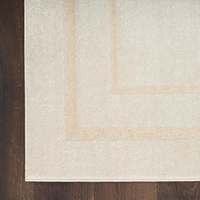 Nourison Home Nourison Essentials Ivory Gold 2' x 4' Area Rug - Easy Clean, Non Shedding, Bed Room, Living Room, Dining Room, Kitchen (2' x 4')