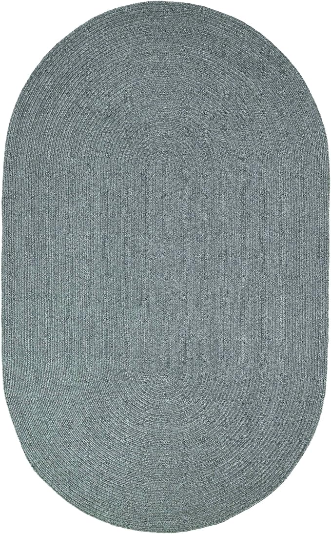 Superior Indoor/Outdoor Area Rug, Reversible Braided Floor Decor for Living Room, Kitchen, Patio, Front Porch, Modern Boho Farmhouse Rugs, Hardwood, Bedroom Accessories, 4' x 6', Lagoon Breeze