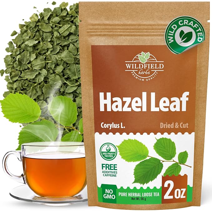 2 oz. Hazel Leaf Herbal Tea (Folium Coryli avellanae) – 56g Dried Hazel Leaf Tea Hojas de Avellano