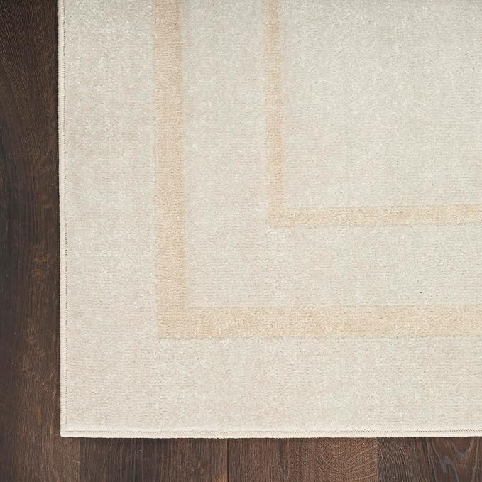 Nourison Home Nourison Essentials Ivory Gold 10' x 14' Area Rug - Easy Clean, Non Shedding, Bed Room, Living Room, Dining Room, Kitchen (10' x 14')