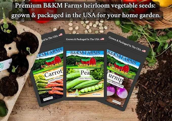 Personal Seed Vault - 38,000+ Survival Seeds, 36 Popular Varieties + Online Growing Guide by B&KM Farms