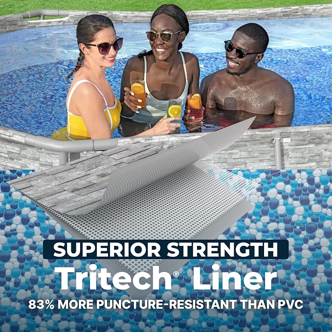 Bestway Steel Pro MAX Splashview 14’ x 8'2" x 39.5” Above Ground Pool, Oval Metal Frame Outdoor Swimming Pool Set with Filter Pump, Ladder, and Cover
