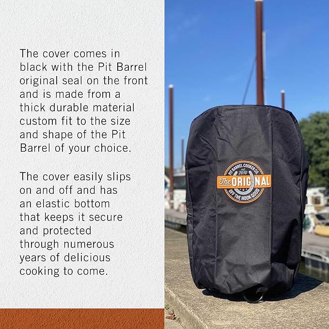 Pit Barrel Cooker Original Custom Fit Cover | Durable, Weather-Proof Grill Cover | Machine Washable | 18.5 Inches
