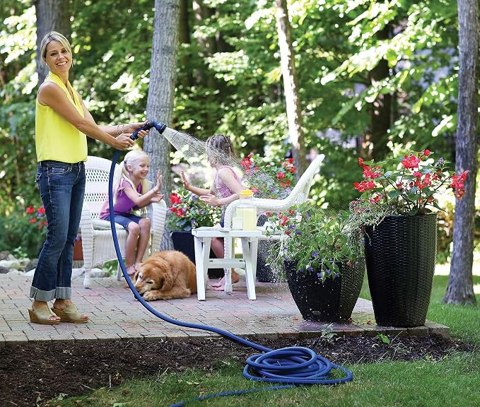 Dramm ColorStorm Premium Rubber Garden Hose – 50 ft Heavy Duty 5/8" Water Hose – Kink Resistant, Crush-Proof Nickel-Plated Couplings – Made in USA - Yellow