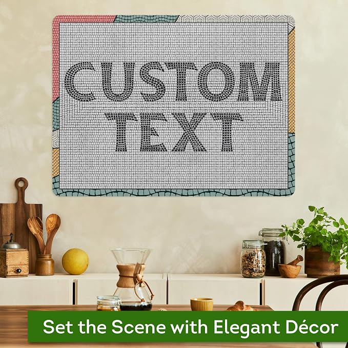 Custom Sign, Custom Street Sign, 11 Font Colors, 13 Font Styles, 4 Hole Options, 22 Sizes, 18x24 Inches, Rust Free DiBound, Fade Resistant, Made in USA by My Sign Center (Fauxsaic 2)