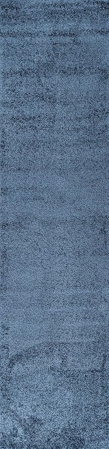 JONATHAN Y Haze Solid Low-Pile Navy Runner Rug 2x8, Coastal,Bohemian,Minimalist,Classic, Easy-Cleaning for Living Room,Bedroom,Kitchen,Pet Friendly,Non-Shedding (SEU100C-28)