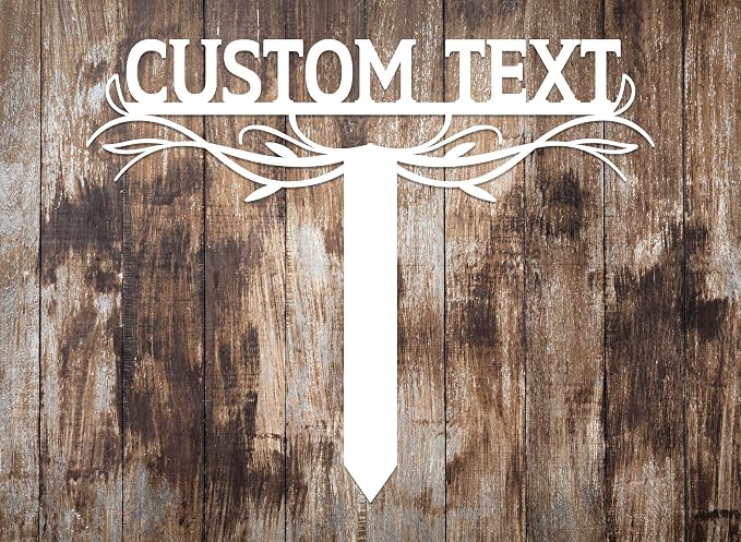 Custom Metal Text Garden Stake, Personalized Garden Sign, Garden Marker, Outdoor Sign, Steel Yard Art, Lawn Garden Art, Garden Sign on Stakes, Personalized Garden Signs for Outside, Housewarming Gift