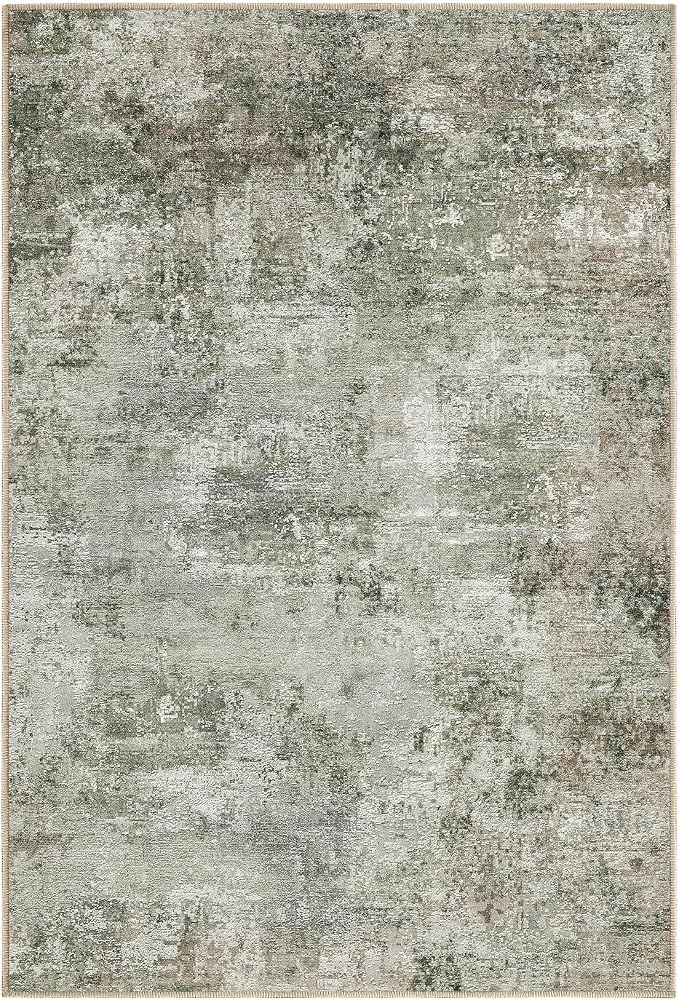 Tortania Area Rug Living Room Rugs - 2x3 Washable Soft Neutral Boho Moroccan Farmhouse Mat Indoor Floor Carpet for Bedroom Under Dining Table Home Office Decor - Olive Brown