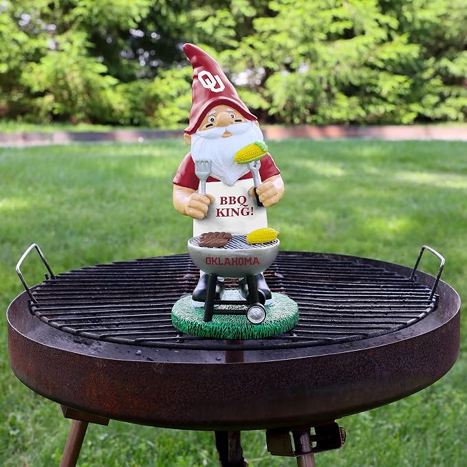 FOCO NCAA Unisex-Adult NCAA College Team Logo Grill Garden Statue Outdoor Gnome 10"