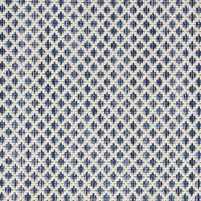 Nourison Home Courtyard Ivory Blue 2' x 3' Area Rug - Easy Clean, Non Shedding, Bed Room, Living Room, Dining Room, Kitchen (2' x 3')