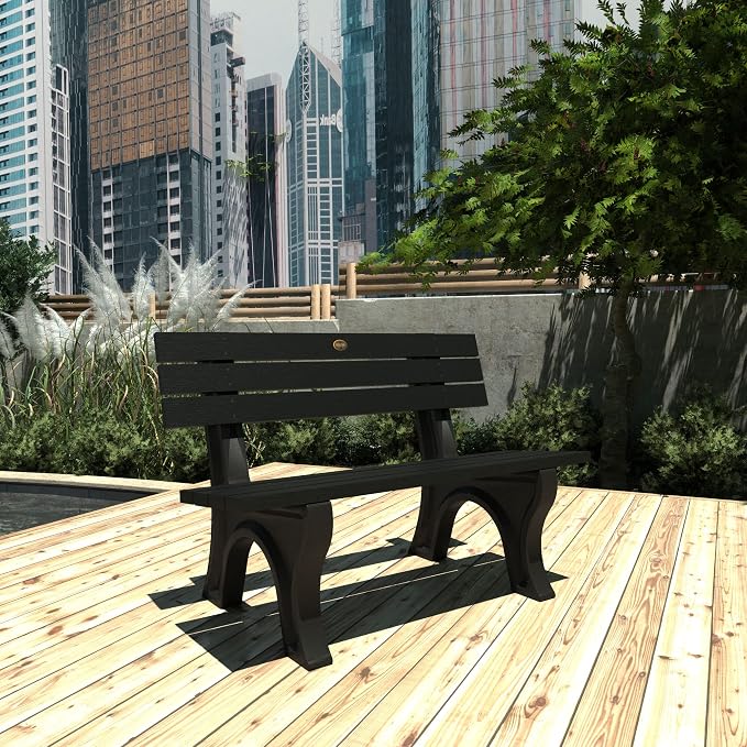Sequoia Professional Aurora 4 ft Park Bench, Black