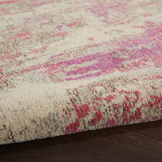 Nourison Celestial Modern Abstract Ivory/Pink 10' x 14' Area Rug, Easy Cleaning, Non Shedding, Bed Room, Living Room, Dining Room, Kitchen (10x14)