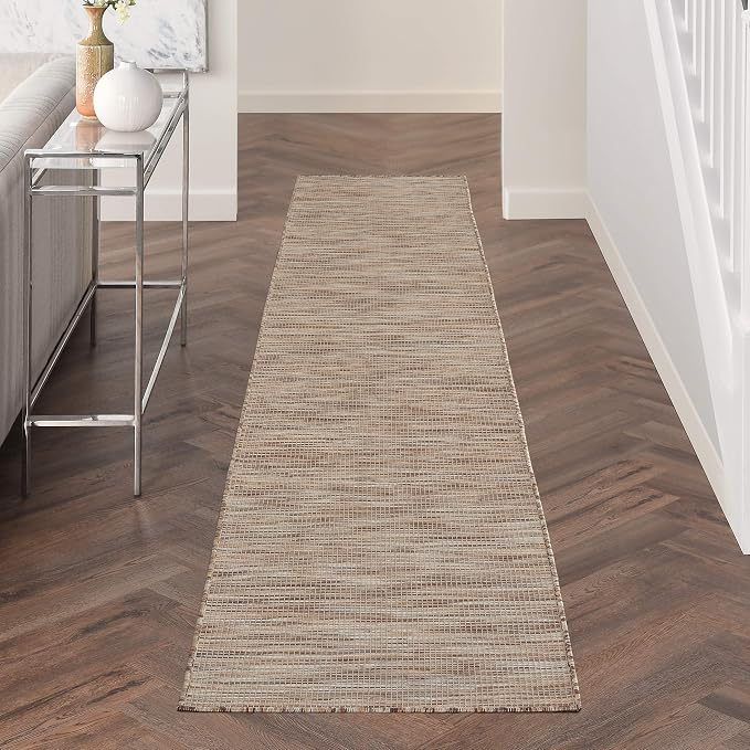 Nourison Home Positano Beige 2'2" x 10' Area Rug - Easy Clean, Non Shedding, Bed Room, Living Room, Dining Room, Kitchen (10' Runner)