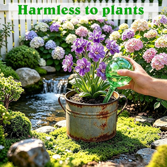 MOONSOUND Plant Watering Dispenser, 10Pcs Plant Watering Devices, Premium Plant Automatic Waterer, Indoor Outdoor Plant Self Watering Spikes, Pot Flower Self Watering Bulbs