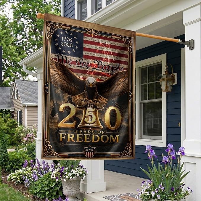 250 Years Of Freedom Flag, American Flag With Eagle, We The People Banner, Garden Flags For Outside, Two-sided Print, 250th Anniversary Patriotic Design, 250th Anniversary Usa Commemorative Flags 1 (30x40 Inch)