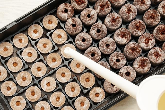 PlantBest 72 Coconut Coir Pellet Seed Starting Greenhouse Kit – 35mm Peat-Free Pellets, All-in-One Seed Starter Tray with Humidity Dome, Sustainable Indoor Germination