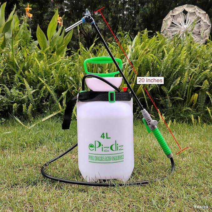 Watering Can Device for Watering Hanging Plant Basket Hard to Reach High Plant Waterer Sprayer 1 Gallon (Green 4L)