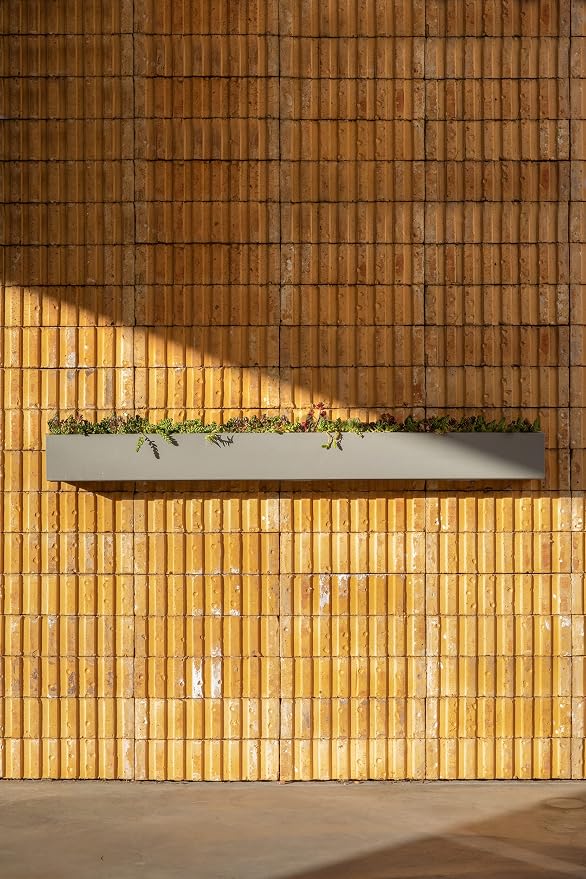 Veradek Forma Series Trough Hanging Planter - Rectangular Planter for Window Sill/Wall Decor | Made from Plastic-Stone Material | Modern Décor for Succulents, Indoor Small Plants