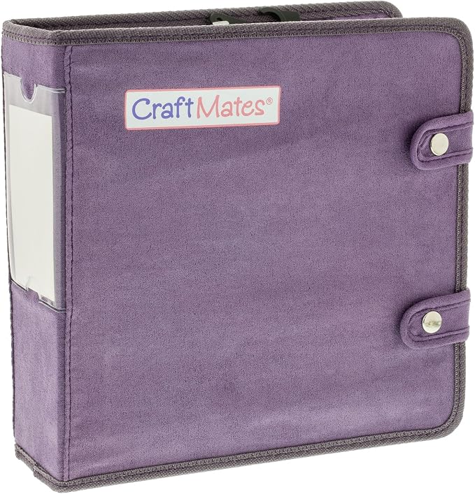 Craft Mates Double-Sided Case, 8 Organizers, Locking Compartments, Clear | Clear Plastic Storage for Buttons, Pins, Jewelry, Diamond Art & Craft Supplies, Large Portable Organizer for Crafters