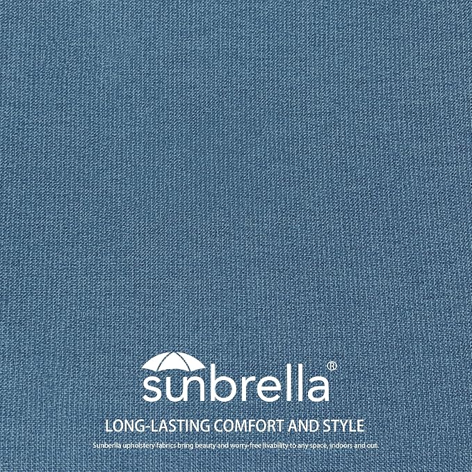 20"x21.5" Outdoor Deep Seat Patio Cushions Set of 2,Water-Resistant UV Resistant Weather Resistant with YKK Zippers,Spectrum Denim