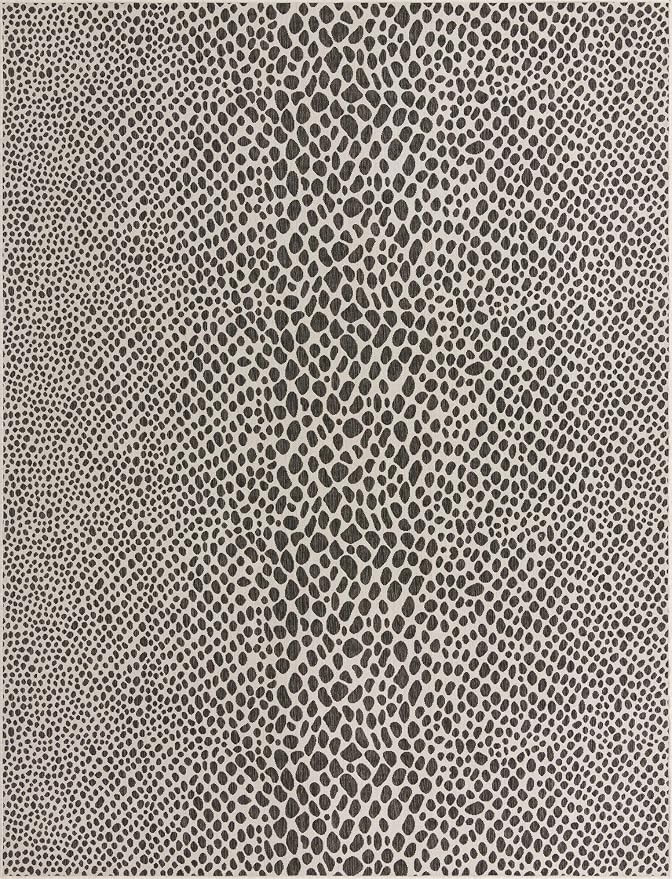 Unique Loom Outdoor Collection Area Rug - Cape Town (10' x 13' 1" Rectangle, Black/ Ivory)