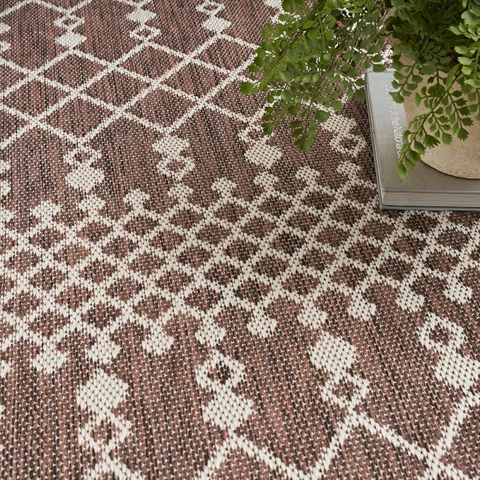 Nourison Home Positano Natural 8' x Square Area Rug - Easy Clean, Non Shedding, Bed Room, Living Room, Dining Room, Kitchen (8' x Square)