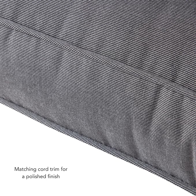 Outdoor 2-Piece Sunbrella Premium Deep Seat Cushion Set, Canvas Coal