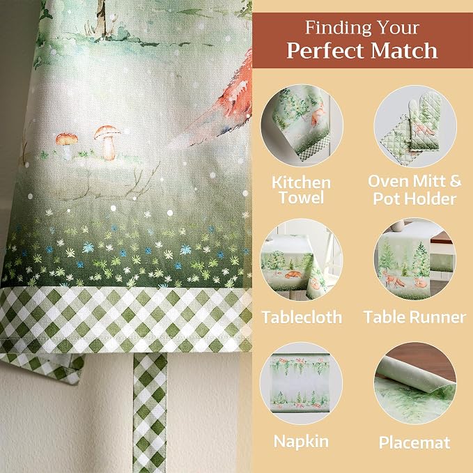 Maison d' Hermine Aprons for women with Pocket 100% Cotton (27.50"x31.50") | Adjustable Neck Strap & long ties Apron Men Chef Wedding Cooking Gardening Server Maid