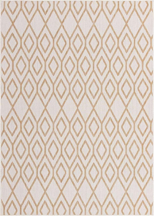 Jill Zarin Outdoor Collection Area Rug - Turks and Caicos (5' 3" x 8' Rectangle Beige/Brown)
