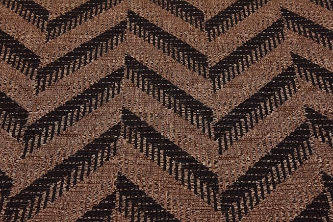 Unique Loom Outdoor Modern Collection Area Rug - Chevron (5' 4" Square, Brown/ Black)
