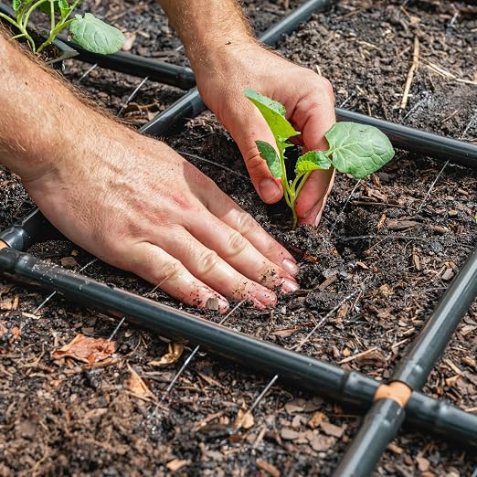Garden Grid Watering System, 3x6 | Raised Garden Bed Drip Irrigation System - But Better | Pre-Assembled, Waters Every Plant Evenly, 2-Min Setup | Square Foot Gardening | US-Made | Standard 33.5"x66"