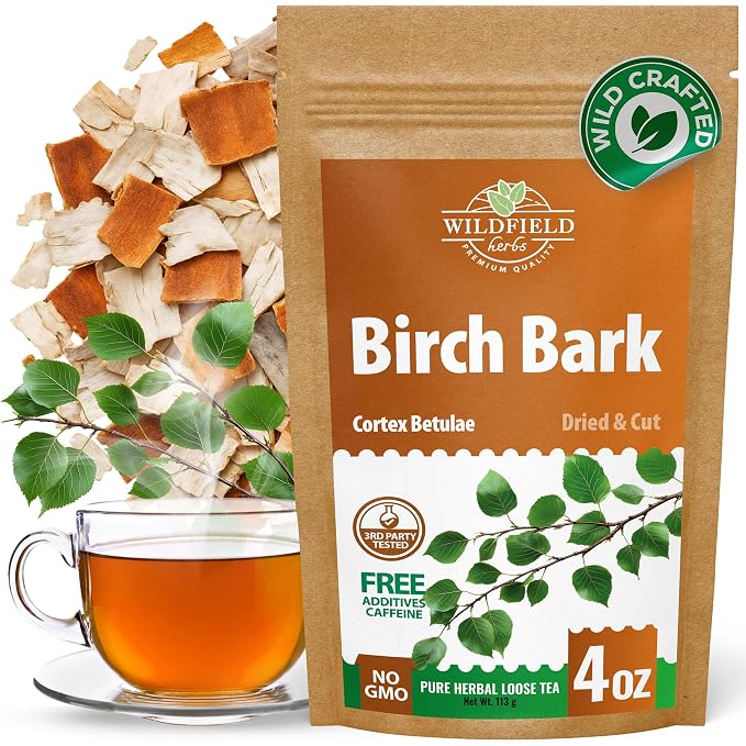 4 oz. Birch Bark Herbal Tea (Betulae Gemmae) – 113g Dried Birch Bark Herb Tea Corteza de Abedul