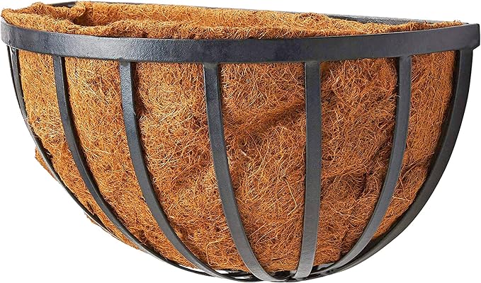 Arcadia Garden Products 1527 Half Round Circle Wall Mounted Planters with Coco Liner 16"