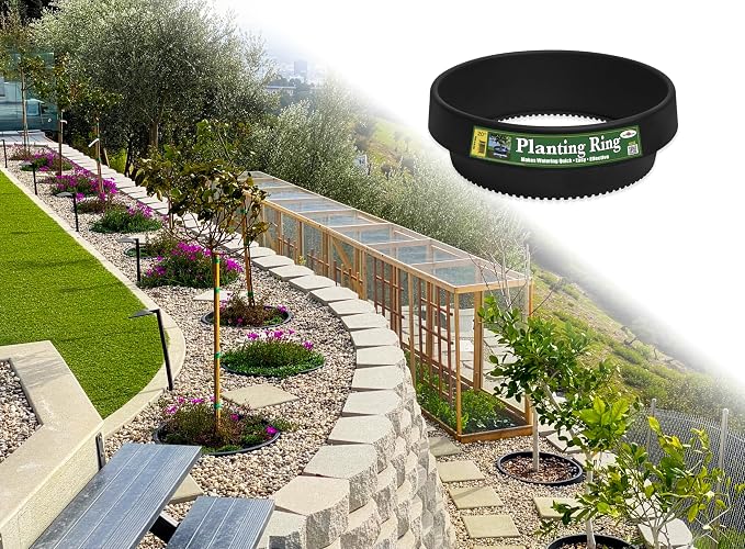 12-Pack 20-inch Rose & Shrub Planting Rings – Deep Watering Basin & Edging.